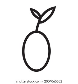 Icono mango o logo vectorial ilustración del símbolo de signo aislado, ilustración vectorial con contorno negro de alta calidad.