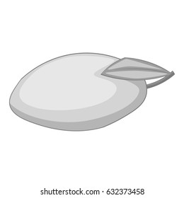 Mango icon in monochrome style isolated on white background vector illustration