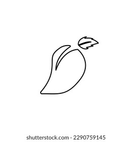 mango icon on a white background, vector illustration