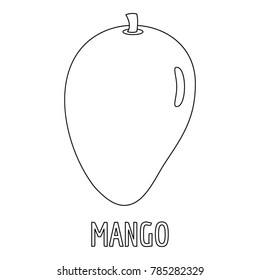 Mango icon. Outline illustration of mango vector icon for web