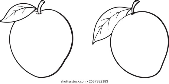 mango icon set vector design template in white background