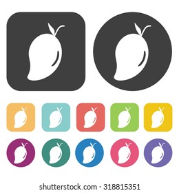 mango icon set. Vector Illustration eps10