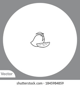Mango icon sign vector,Symbol, logo illustration for web and mobile