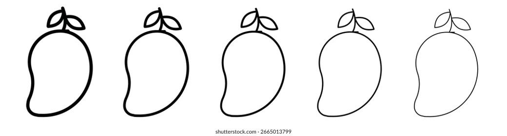 Mango icon Symbol concept for web design.simple line vector icon. logo illustration.