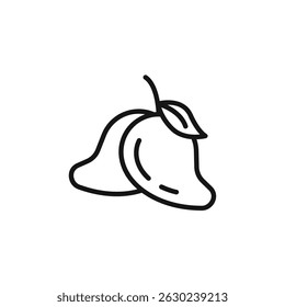 mango icon. mango Symbol sign for mobile concept and web design. Vector icon, Logo illustration, Vector graphics