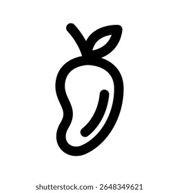 Icono de mango línea gruesa en negrita
