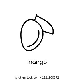 mango icon. Trendy modern flat linear vector mango icon on white background from thin line Fruit and vegetables collection, outline vector illustration