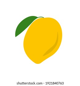 Icono de mango. Frutos tropicales de diseño plano. Ilustración vectorial.