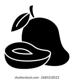 Mango Icon – Tropical Fruit Vector Illustration
