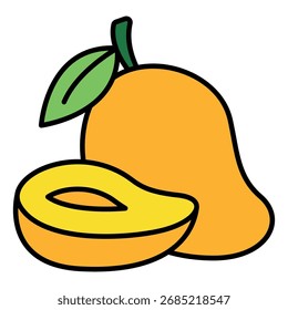 Icono de Mango – Ilustración vectorial de Frutas Tropicales