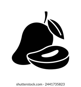 mango icon vector design template in white background