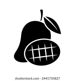 plantilla de diseño vectorial de icono de mango en fondo blanco