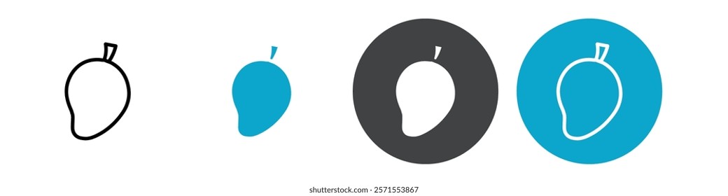 mango icon Vector illustration in black
