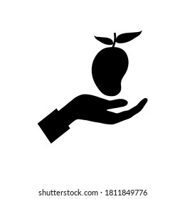 plantilla de logotipo de ilustración de vector de icono de mango
