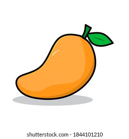 Icono de mango. Ilustración vectorial de la fruta tropical