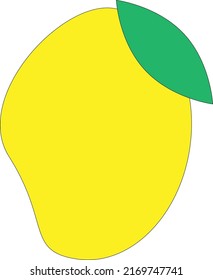 Mango-Symbol. Vektorgrafik tropischer Früchte