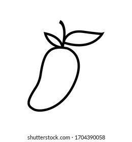 Mango icon vector in line style