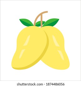 Mango icon vector on white background. color editable. eps 10