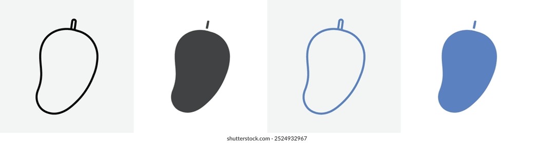 Conjunto de Vector de icono de mango para el Web