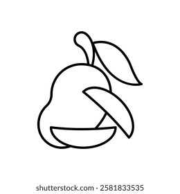 Mango icon vector stock illustration