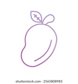 mango icon with white background vector stock illustration