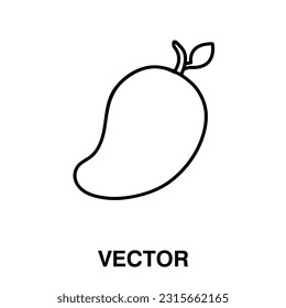 Mango icon,vector illustration. vector mango icon illustration isolated on White background, mango icon 1.eps