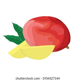 Jugo de jugo tropical gráfico de vectores de fruta de la ilustración de Mango