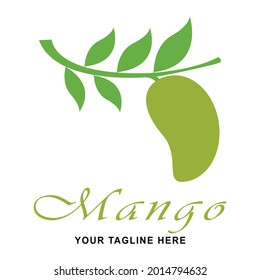 Mango illustration logo design vector