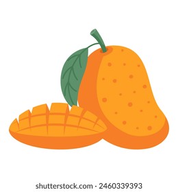 Mango aislado en blanco. Ilustración vectorial dibujada a mano