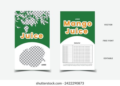 Mango juice attractive pouch design.