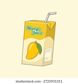 Mango-Saftbox. Vektordesign