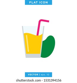 Mango Juice Icon Vector Design Template
