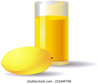 Mango juice vector