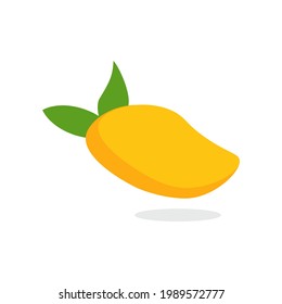 Mango juicy, brightly yellow flesh and sweet of the fully ripe fruit, serve up beta-carotene, a form of vitamin A and one of popular fruits for the summer season. (Illustration on white background)