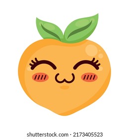 personaje cómico de la fruta de mango kawaii