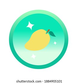 Mango label icon sticker design