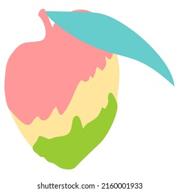 Mango con ilustración de hoja a mano