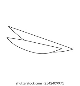Mango with leaf line icon fruit and tropical vector graphic a line art