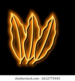 mango leaf neon light sign vector. mango leaf illustration