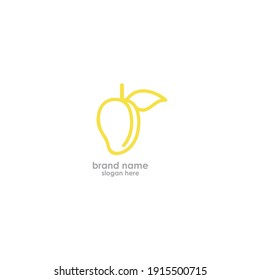 Mango Line Art Logo Design Inspiration