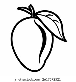 mango line art vector icon 