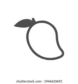 Mango line icon, fruit and tropical, vector graphics, a linear pattern on a white background, eps 10.