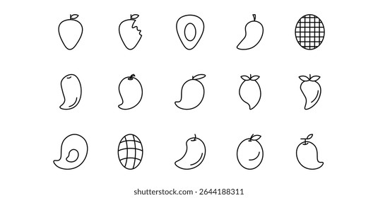 mango line icon pack illustration