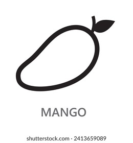 mango, mango line icon vector illustration.