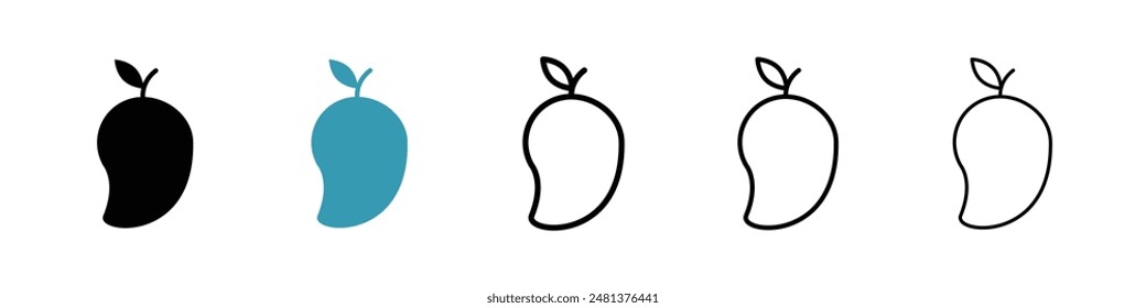 Mango line icon vector set.