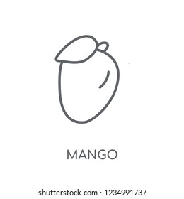 Mango linear icon. Modern outline Mango logo concept on white background from Fruits and vegetables collection. Suitable for use on web apps, mobile apps and print media.