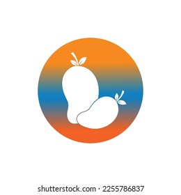 Mango logo flat and symbol design vector template