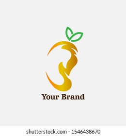 Mango logo. fresh ice juice fruit, 