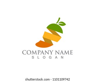 Mango logo icon fruit vector template 
