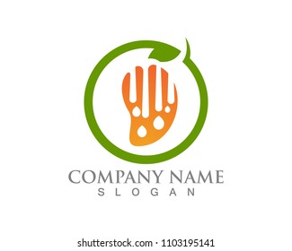 Mango logo icon fruit vector template 